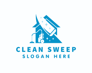 Clean Vacuum Housekeeping  logo design