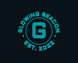 Technology Program Neon logo design