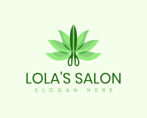 Lotus Scissors Salon logo design