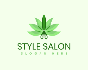 Lotus Scissors Salon logo design