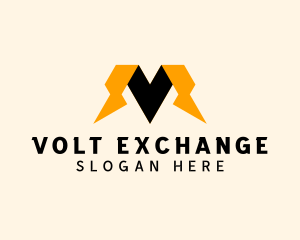 Thunder Volt Letter V logo