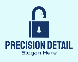 Locksmith Security Padlock Logo