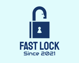 Locksmith Security Padlock logo design