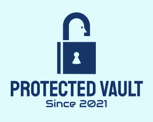 Locksmith Security Padlock logo design