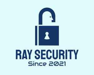 Locksmith Security Padlock logo design