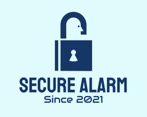 Locksmith Security Padlock logo design