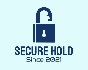 Locksmith Security Padlock logo design