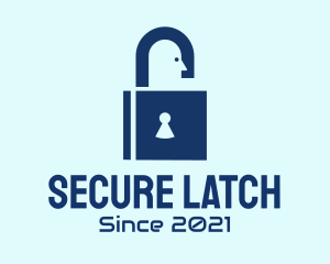 Locksmith Security Padlock logo design