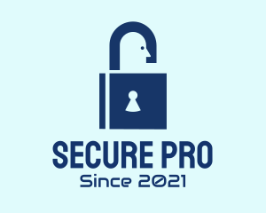 Locksmith Security Padlock logo design