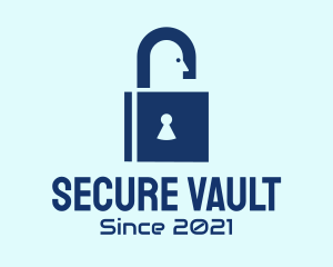 Locksmith Security Padlock logo design