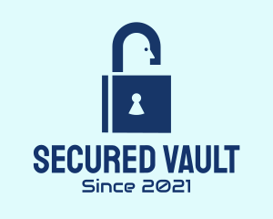 Locksmith Security Padlock logo design