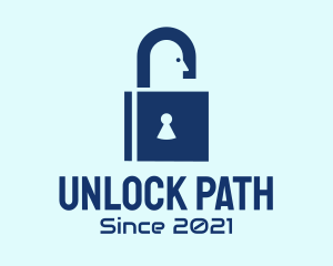 Locksmith Security Padlock logo design