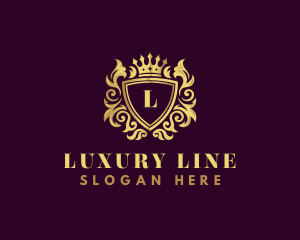 Shield Luxury Crown logo design