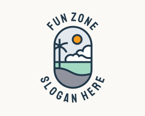 Summer Beach Vacation  logo design