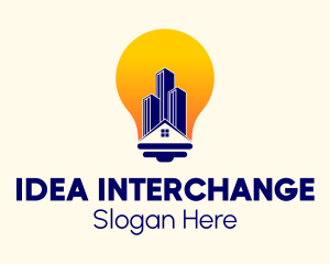 Incandescent Building House logo design