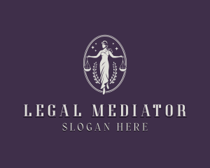 Law Justice Woman logo design