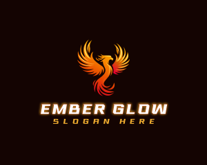 Phoenix Flaming Bird logo design