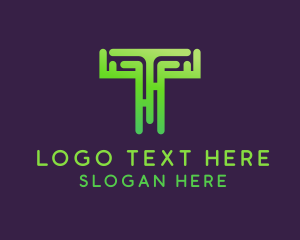 Programmer Cyber Letter T logo