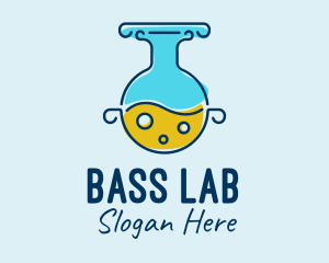 Round Laboratory Flask  logo design