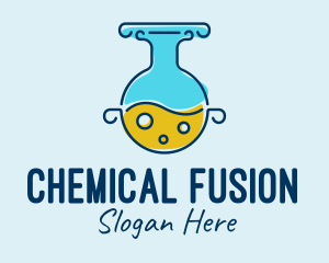 Round Laboratory Flask  logo design