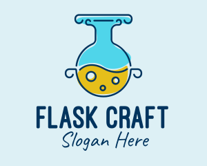 Round Laboratory Flask  logo design