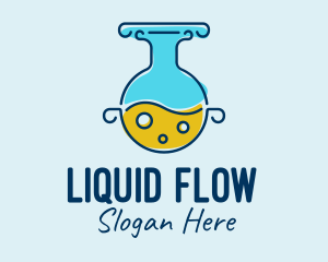 Round Laboratory Flask  logo design