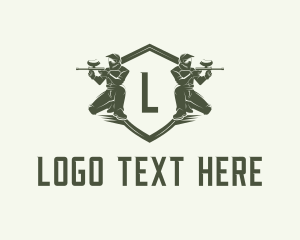 Paintball Player Combat logo