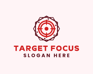 Target Bullseye Crosshair logo design