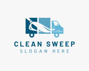 Sanitation Cleaning Truck logo design