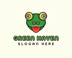 Cartoon Frog Toad logo