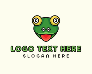 Amphibian - Cartoon Frog Toad logo design