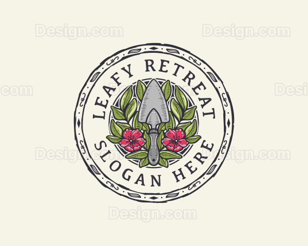 Gardening Trowel Landscaping Logo