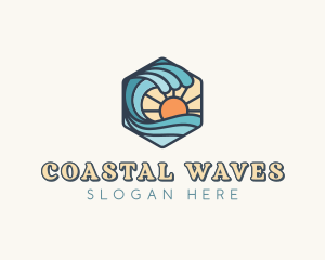 Ocean Waves Resort logo design