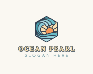 Ocean Waves Resort logo design