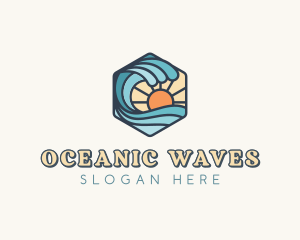 Ocean Waves Resort logo design