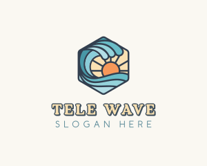 Ocean Waves Resort logo design