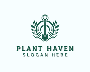 Shovel Tree Planting logo design