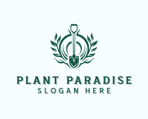 Shovel Tree Planting logo design