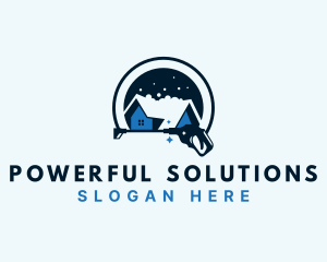 House Pressure Washer Cleaner logo design