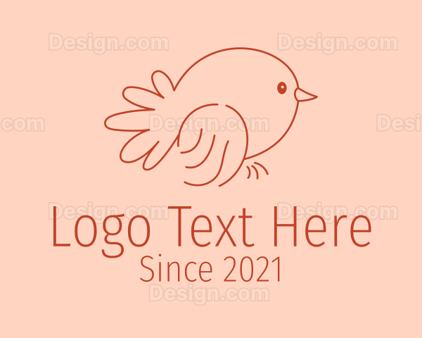 Minimalist Cute Bird Logo