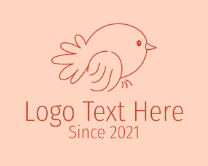 Minimalist Cute Bird  logo