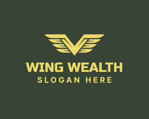 Military Feather Wings logo design