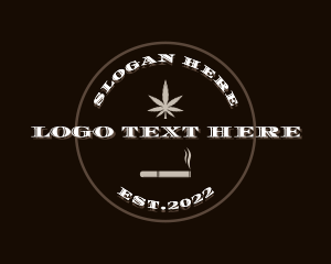 Smoking Marijuana Leaves logo