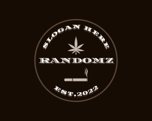 Smoking Marijuana Leaves logo