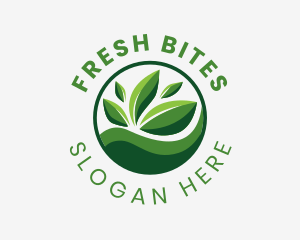 Fresh Organic Leaf logo design