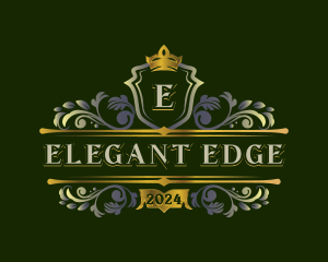 Elegant Shield Ornamental logo design