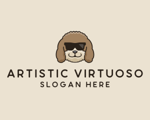 Fluffy Cool Pet Dog logo design