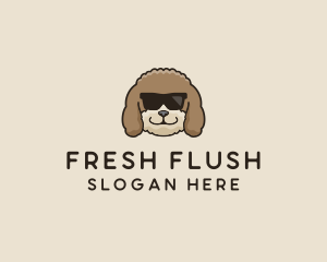 Fluffy Cool Pet Dog logo design