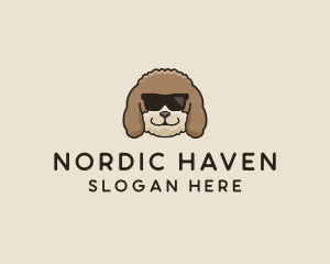 Fluffy Cool Pet Dog logo design