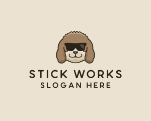 Fluffy Cool Pet Dog logo design